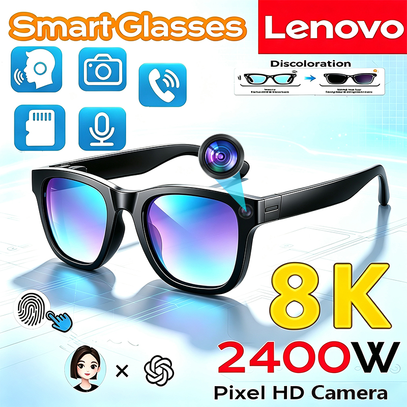 Smart Glasses Lens - Gafas Inteligentes Lenovo con IA, Bluetooth,